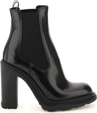 Block-Heeled Ankle Boots-AA