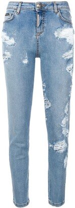 Distressed Slim Fit Jeans-AB
