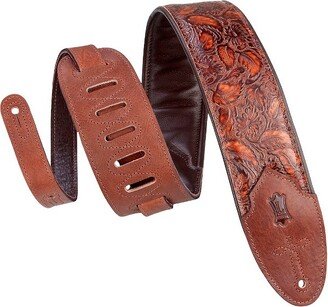 Levy's M4WP-006 3 Embossed Leather Guitar Strap