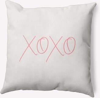 Modern XOXO Valentine's Day Decorative Indoor/Outdoor Pillow