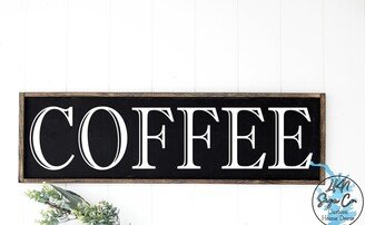 Coffee - Wood Framed Signs Coffee Bar Kitchen Cafe Decor Nespresso