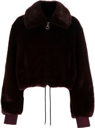 Zip-Up Faux-Fur Jacket-AA