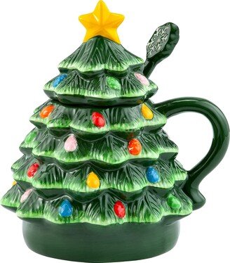 Mr. Christmas Nostalgic Tree Mug with Lid & Spoon - Green