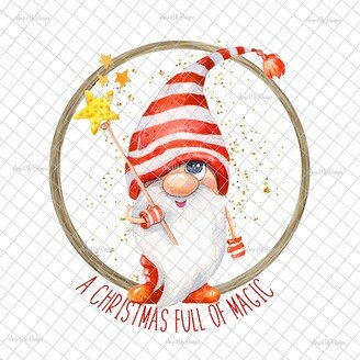 Christmas Gnome Clear Laser Printed Waterslide, Tumblers, Decal, Images, Waterslides, Tumbler Supplies