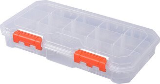 TACTIX Large Divided Parts Box Clear
