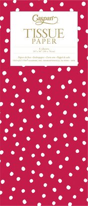 Caspari Painted Dots Red Tissue Pkg/4