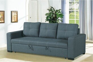 Polyfiber Fabric Convertible Sofa in Gray