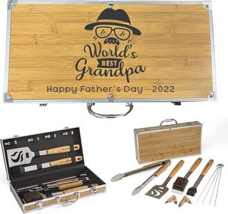 Gift For Grandpa, Grandfather Gift, Grandparent Personalized Bbq Set Grill, Christmas Godfather