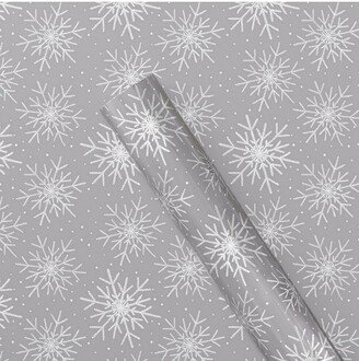 90 sq ft Snowflake Christmas Gift Wrap Gray - Wondershop™