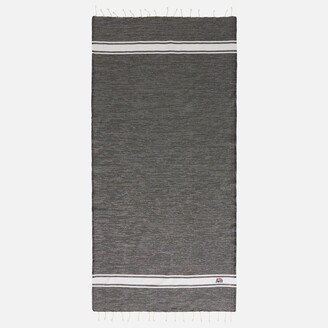 Fouta Towel With Black Lurex Striped