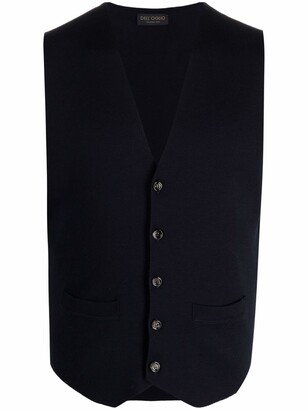 V-neck merino wool gilet