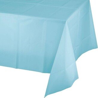 Pastel Blue Rectangular Plastic Table Cover 54