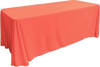 Rectangular Polyester Poplin Tablecloth Coral