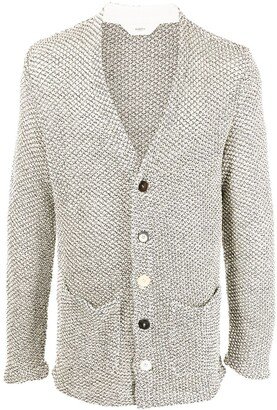 buttoned-up V-neck cardigan