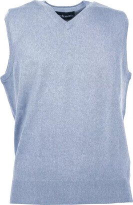 Emilio Romanelli Light Blue Wool Men's Vest