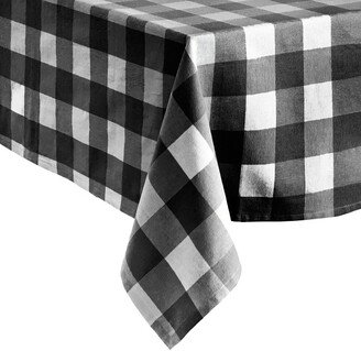 Farmhouse Living Buffalo Check Tablecloth Collection - - Black/White
