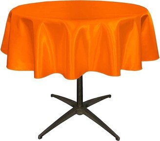 Bridal Satin Table Overlay, For Small Coffee | Orange, Round Choose