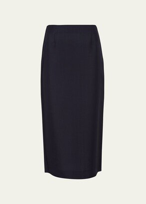 Mohair Pencil Midi Skirt