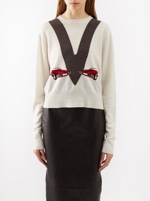 Mavis V-intarsia Cashmere Sweater