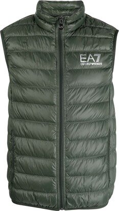 Logo-Print Padded Down Gilet