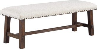 OSP Home Furnishings Callen Bench with Antique Bronze Nailhead Trim