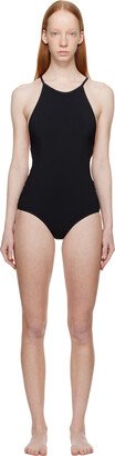 Black High Neck One-Piece Swimsuit