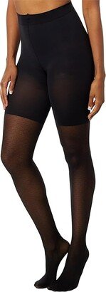 Fashion Tight-End Tights Micro Dot Fishnet (Very Black 1) Women's Clothing