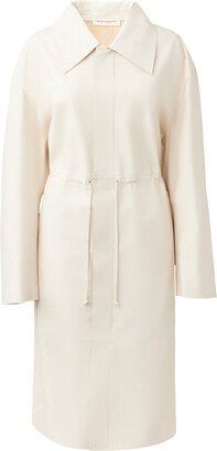 Glory Calfskin Trench Coat With Waist Drawcord