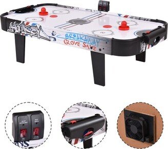 42''Air Powered Hockey Table Game Room Indoor Sport Electronic Scoring 2 Pushers