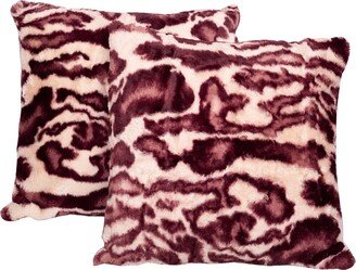 FauxFur Wild Cat Pillow Shell 2 Piece Set, NO INSERT