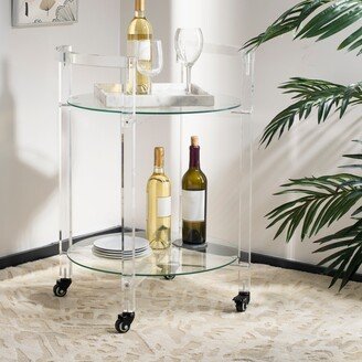 Couture Jules 2 Tier Acrylic Bar Cart - Clear - 23 W x 20 L x 30 H