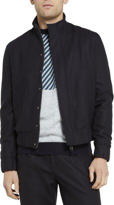 Gallan Wool Blend Bomber Jacket