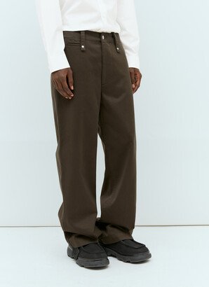 Cotton Satin Pants - Man Pants Brown S