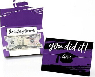 Big Dot of Happiness Purple Grad - Best is Yet to Come - Purple Graduation Party Money and Gift Card Holders - Set of 8