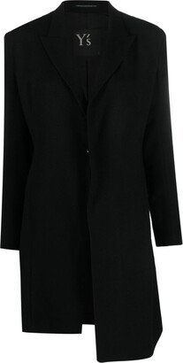 Single-Breasted Wool-Blend Coat-AJ