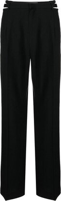 Lingerie cut-out wool trousers