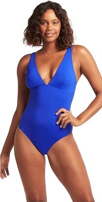 Essentials Longline One-Piece (Cobalt) Women's Swimsuits One Piece