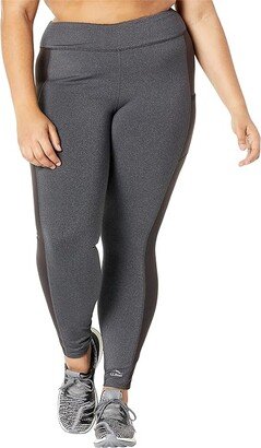 Plus Size Boundless Performance Pocket Tights Color-Block (Charcoal Heather/Classic Black) Women's Casual Pants