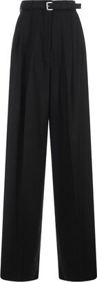 Belted Straight-Leg Trousers-AL