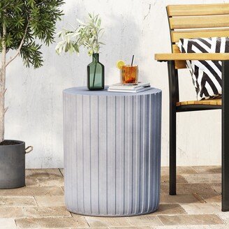 Albara Outdoor Lightweight Concrete Side Table