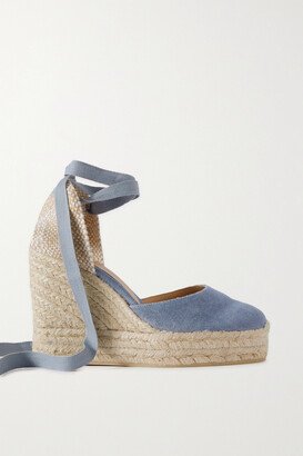 Carina 80 Canvas Wedge Espadrillas - Blue