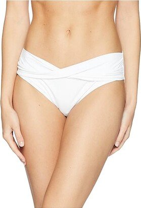 Pearl High-Waist Twist Front Pant (White) Women's Swimwear