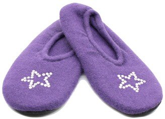 Ladies Ballerina Slippers With Hotfix Stones Star-AG