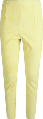 VIA MASINI 80 Slim fit suede trousers-AB