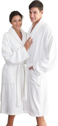 Authentic Hotel and Spa Authentic Hotel Spa Herringbone Weave Turkish Cotton Unisex Bath Robe