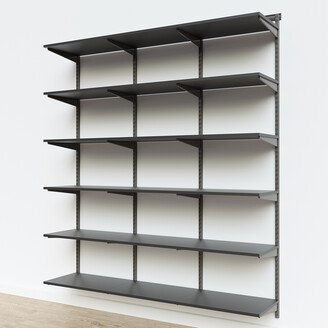 Elfa Classic 6' Basic Melamine Shelving Slate