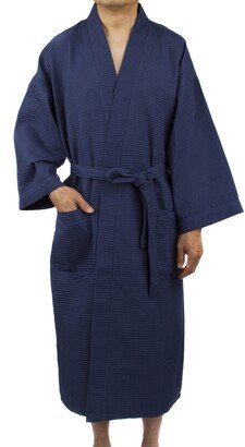 Leisureland Men's Waffle Weave 48-inch Kimono Robe