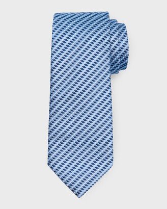 Men's Geometric Jacquard Silk Tie-AC