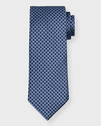 Men's Geometric Silk Tie-AB