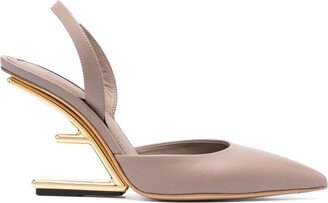 First leather slingback pumps-AA